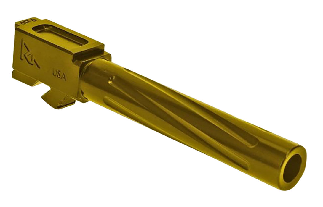 Rival Arms RA20G103E Precision V1 Drop-In Barrel 9mm Luger 4.49" Gold PVD Finish 416R Stainless Steel Material for Glock 17 Gen5