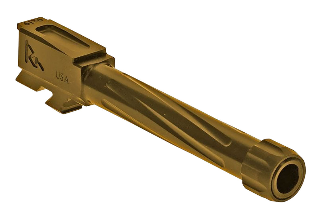 Rival Arms RA20G802E Precision V1 Drop-In Barrel 9mm Luger 4.17" Gold PVD Finish 416R Stainless Steel Material with Threading for Glock 48