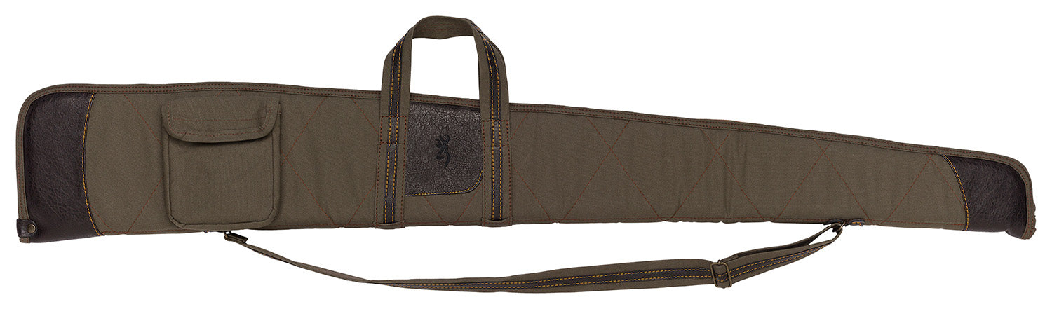 Browning 1415048452 Laredo Shotgun Case Olive w/ Brown Accents Canvas/Leather