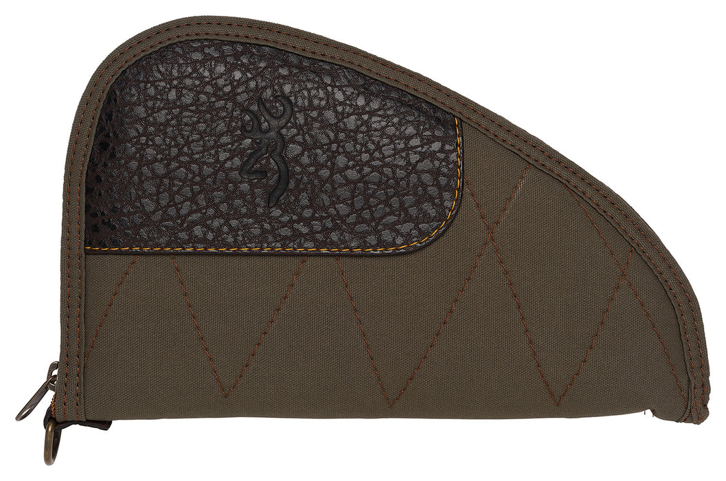 Browning 1435048411 Laredo Pistol Rug 11" Long Olive w/ Brown Accents Canvas/Leather Holds Handgun