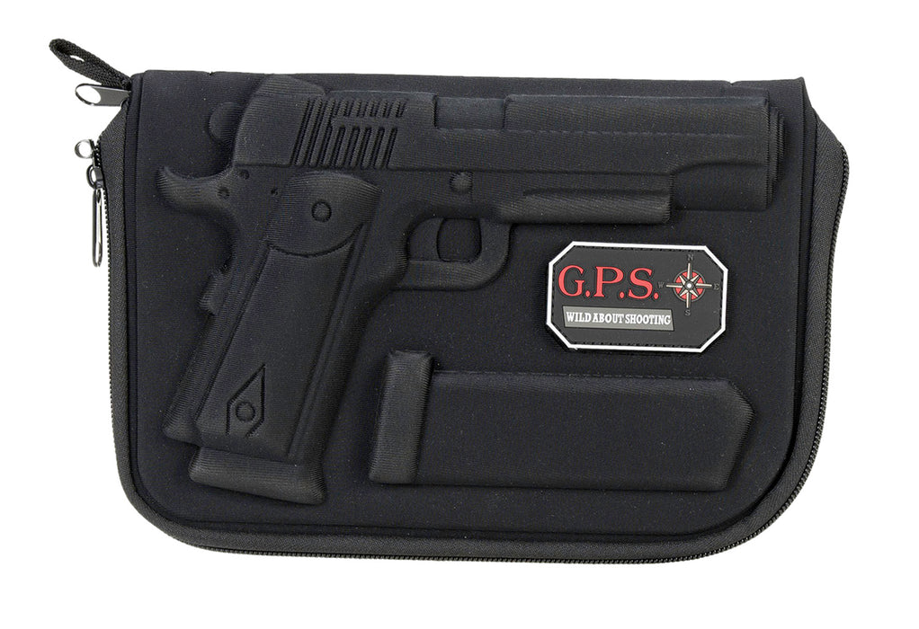 GPS Bags 908PC Custom Molded  w/ Lockable Zippers Internal Mag Holder & Black Finish for 1911 & Similar Clones