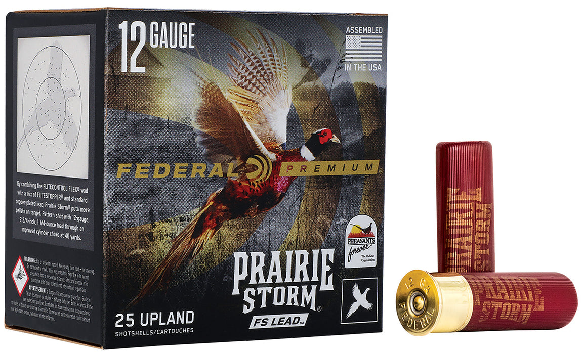 Federal PFX129FS4 Premium Prairie Storm FS 12 Gauge 3" 1 5/8 oz 1350 fps 4 Shot 25 Bx/10 Cs