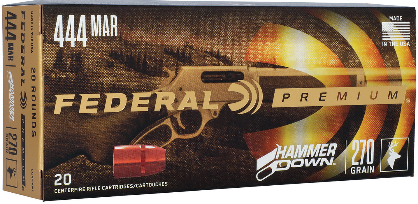 Federal LG444M1 Premium HammerDown 444 Marlin 270 gr 2250 fps Bonded Hollow Point 20 Bx/10 Cs