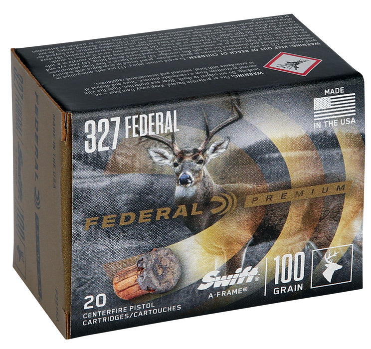 Federal P327SA Premium Hunting 327 Federal Mag 100 gr Swift A-Frame (SWFR) 20 Per Box/10 Cs