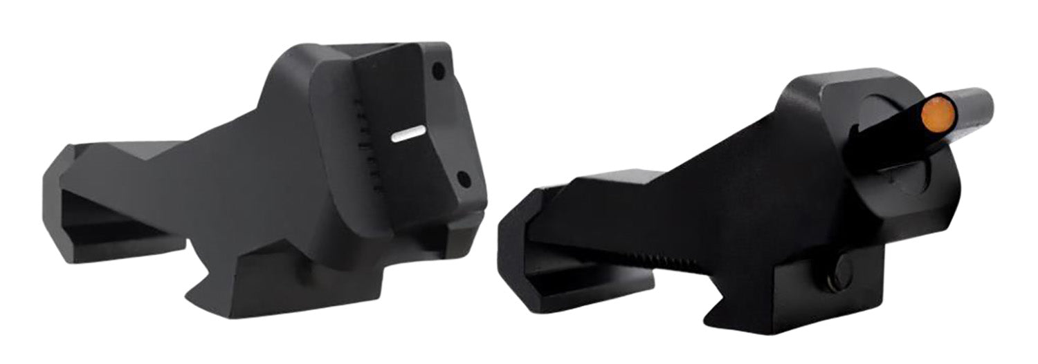 XS Sights AR00081N XTI2 45 Degree Offset BUIS Non-Tritium Set  Black Orange Front White Stripe Rear for AR-15