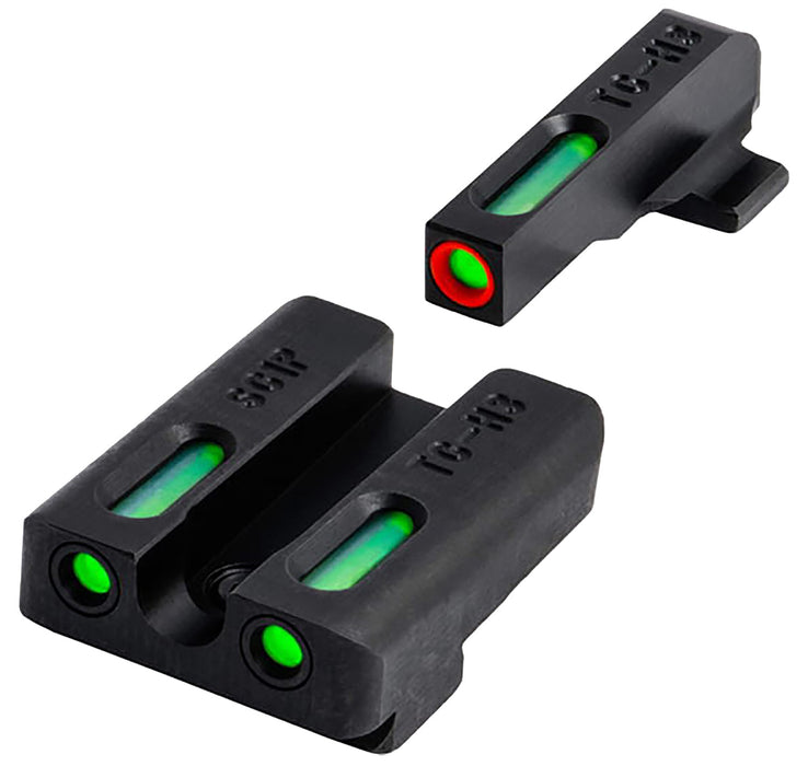 TruGlo TG13SG4A TFX  Black | Green Tritium & Fiber Optic White Outline Front Sight Green Tritium & Fiber Optic Rear Sight