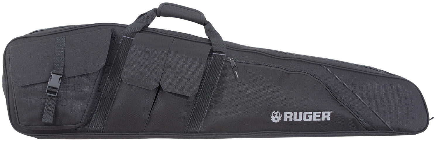 Ruger 27932 Defiance Tactical Rifle Case  42" Black Endura with Ruger Logo, Carry Handle, Knit Lining, Mag Pocket, Accessory Pockets & Lockable Zipper