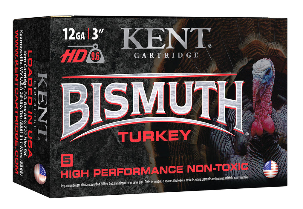 Kent Cartridge B123TK465 Bismuth Turkey  12 Gauge 3" 1 5/8 oz 1300 fps Bismuth 5 Shot 5 Bx/20 Cs