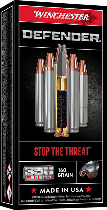 Winchester Ammo S350PDB Defender  350Legend 160gr Bonded Protected Hollow Point 20 Per Box/10 Case