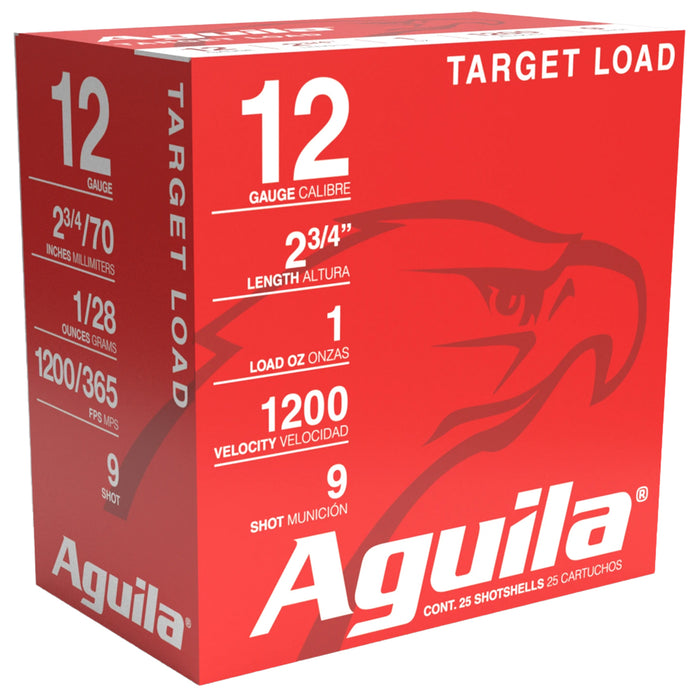 Aguila 1CHB1306 Competition High Velocity 12 Gauge 2.75" 1 oz 9 Shot 25 Per Box/10 Cs