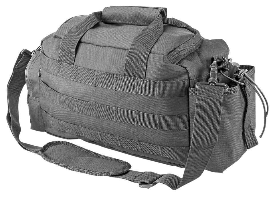 NcStar CVSRB2985U VISM Small Range Bag Side Pockets, PALs Webbing, Carry Handles/Adjustable Shoulder Strap, 12"L x 5"W x 7"H Interior Dimensions Urban Gray