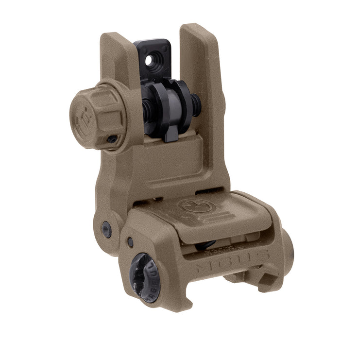 Magpul MAG1167-FDE MBUS 3 Sight Rear  Flat Dark Earth Flip Up for AR-10/AR-15/M4/M16/M110/SR-25