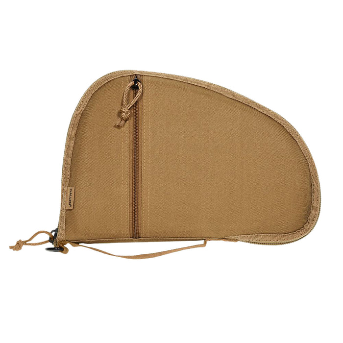 Allen 3614 Torrey  Handgun Case Coyote Tan Polyester, Small Accessory Pocket, Muzzle Pocket & Lockable Zipper 11.50" x 7.75" Exterior Dimensions