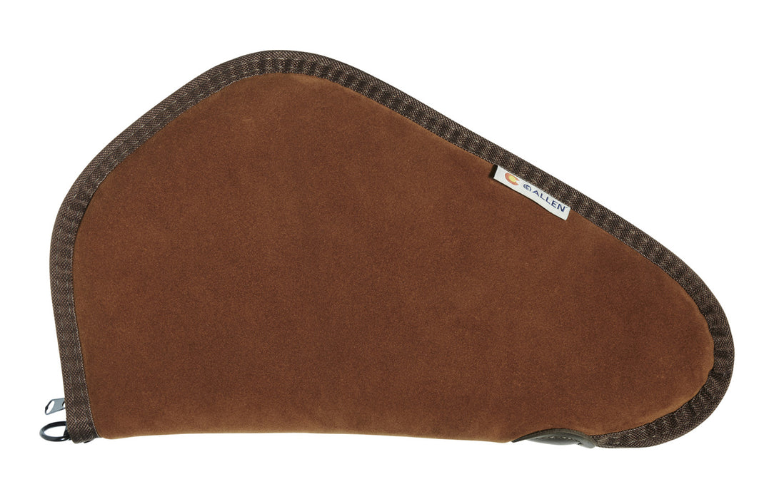 Heritage Cases 8613 Handgun Case  Brown Suede w/Black Trim, Faux Sherpa Lining & Foam Padding, Lockable Zippers 13" L