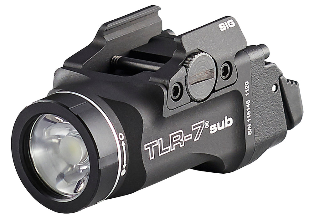 Streamlight 69401 TLR-7 Sub Gun Light  Black Anodized 500 Lumens  White LED Sig Sauer P365/P365 XL