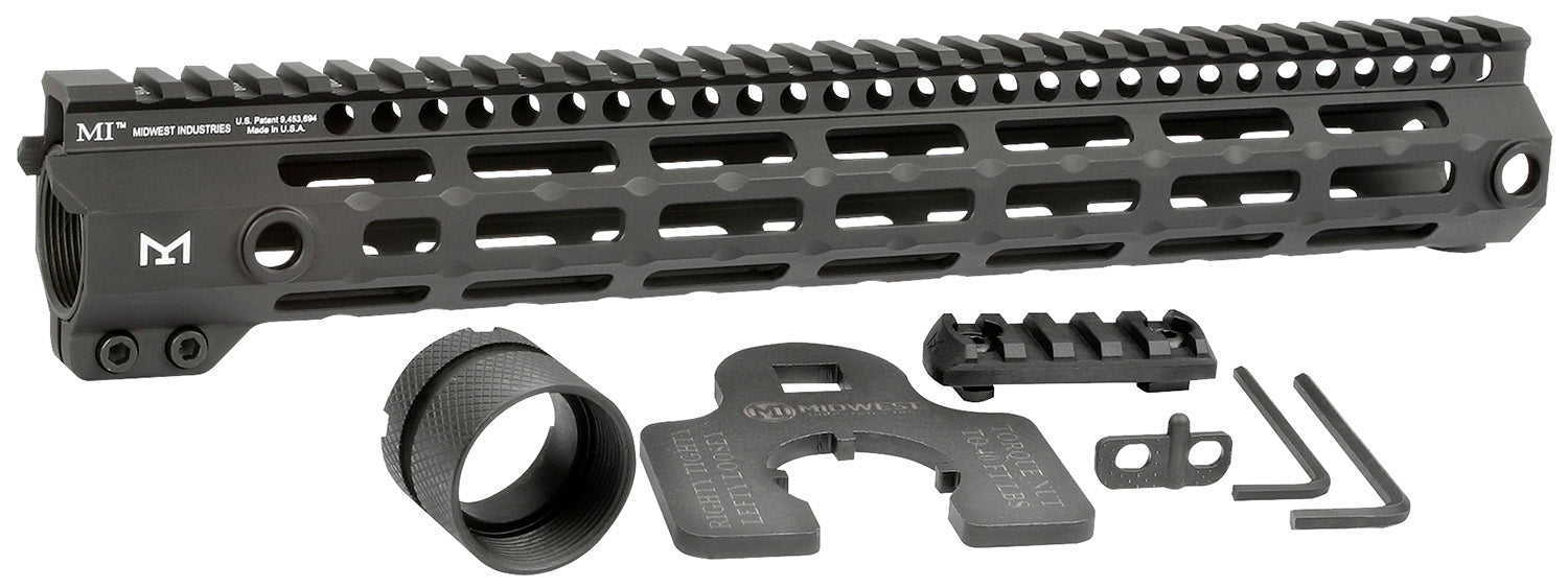 Midwest Industries MIG4M13375 Tactical G4M Handguard AR-15 Black Hardcoat Anodized Black 13.3" 6061-T6 Aluminum M-LOK