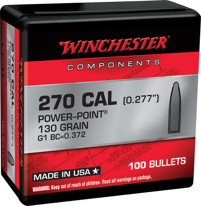 Winchester Ammo WB270P130X Centerfire Rifle  270 Win .277 130 gr Power Point 100 Per Box/ 10 Case