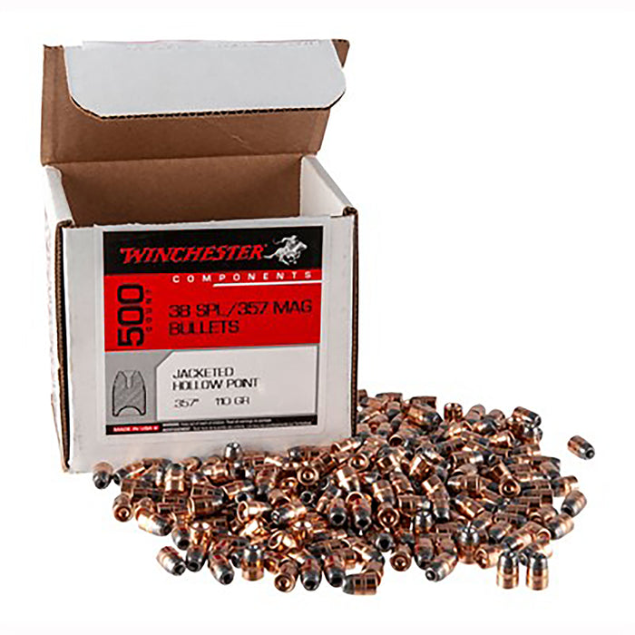 Winchester Ammo WB38HP110D Centerfire Handgun Reloading 38 Cal .357 110 gr Jacket Hollow Point 500 Per Box/ 4 Case