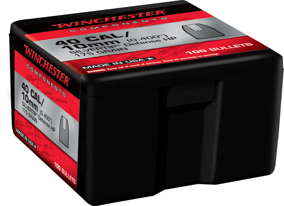 Winchester Ammo WB40ST175X Centerfire Handgun Reloading 40 S&W .400 175 gr Silvertip Hollow Point 100 Per Box/ 10 Case