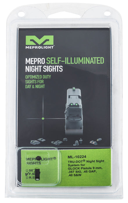 Meprolight USA 102243107 Tru-Dot  Black | Green Tritium with Black Outline Front Sight