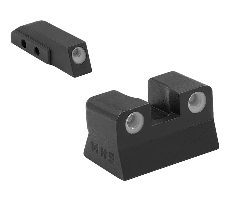 Meprolight USA 106623101 Tru-Dot  Green Tritium White Outline Front Sight-Green Tritium White Outline Rear Sight Beretta M9/M92