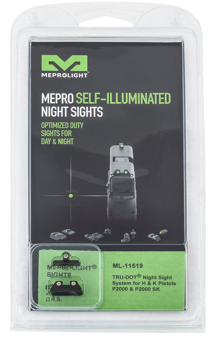 Meprolight USA 115193101 Tru-Dot  Black | Green Tritium Front Sight Green Tritium Rear Sight Set