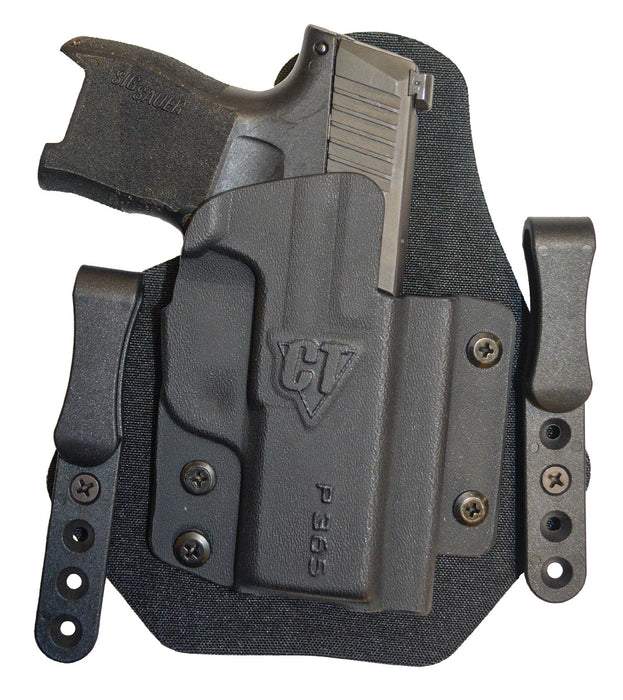 Comp-Tac C916SS263RBSN Sport-TAC  IWB Black Kydex/Leather Belt Clip Fits Sig P365XL Right Hand