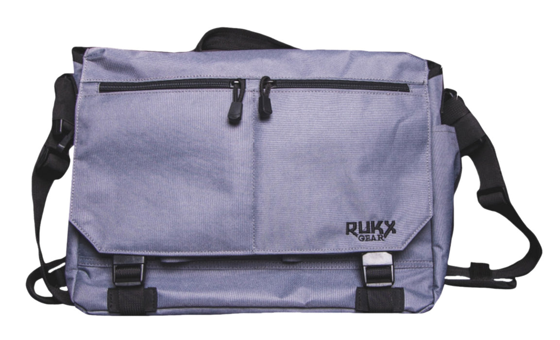 Rukx Gear ATICTBBS Discrete Carry Business Bag Smoke Gray with Hidden Pistol Compartment, 16" Laptop Sleeve, 9 Interior Pockets, 3 Exterior Pockets & Mil-Spec Buckles 15" W x 11" H Interior Dimensions