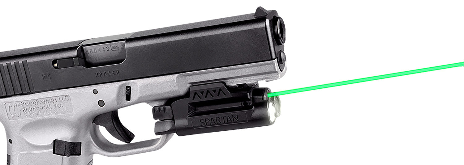 LaserMax SPSCG Green Spartan Light/Laser  Black  120 Lumens White LED