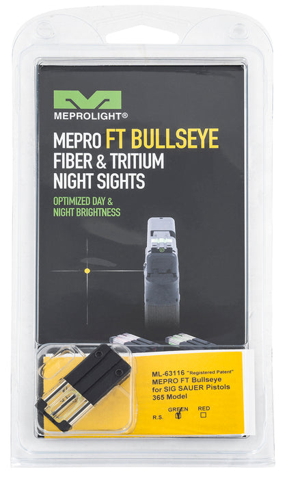 Meprolight USA 631163108 FT Bullseye Rear Sight  Black | Green Tritium/Fiber Optic