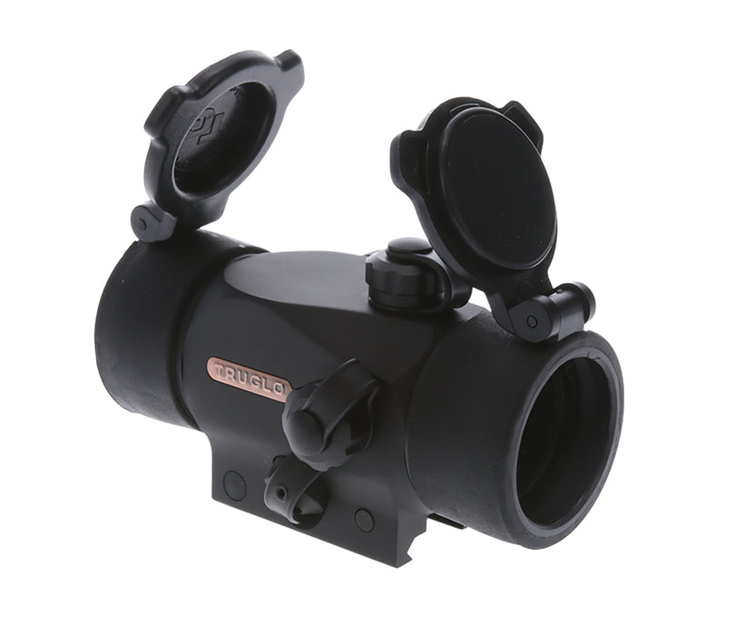 TruGlo TG-TG8230B Triton  Black Anodized 1x 30mm 5 MOA Illuminated Tri-Color Dot Reticle Clamshell Packaging