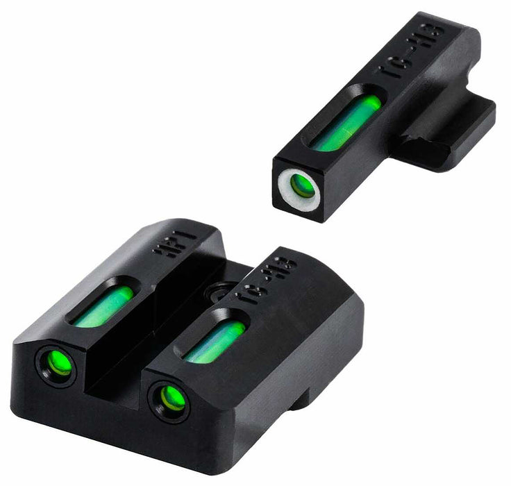 TruGlo TGTG13CZ2A TFX  Black | Green Tritium & Fiber Optic White Outline Front Sight Green Tritium & Fiber Optic Rear Sight