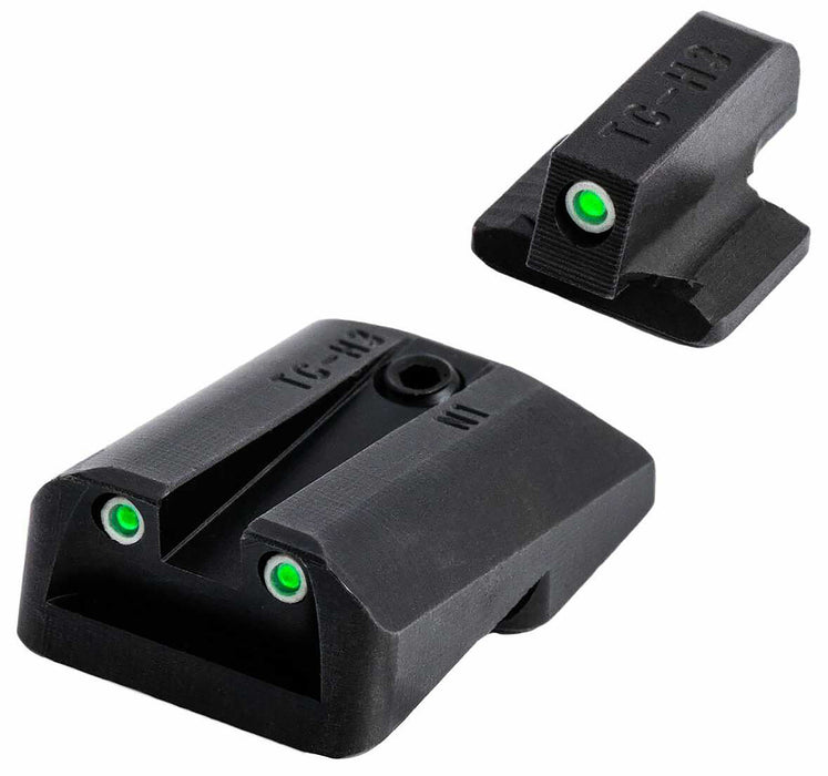 TruGlo TGTG231N3W Tritium Pro  Black | Green Tritium White Outline Front Sight Green Tritium Rear Sight