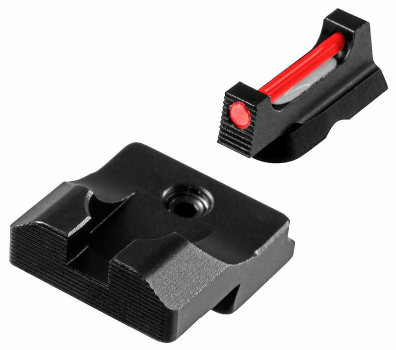 TruGlo TGTG132XD Fiber-Optic Pro  Black | Red Fiber Optic Front Sight Black Rear Sight