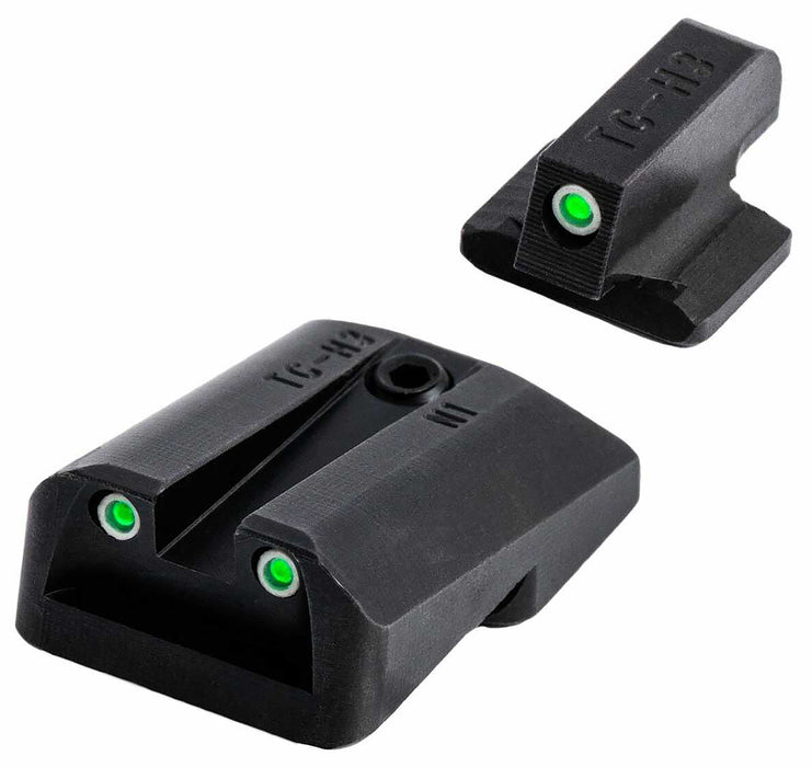 TruGlo TGTG231Z2W Tritium Pro  Black | Green Tritium White Outline Front Sight Green Tritium Rear Sight