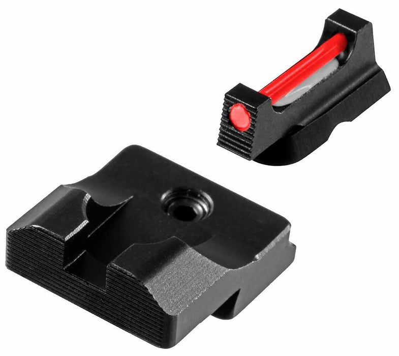 TruGlo TGTG132CZ1 Fiber-Optic Pro  Black | Red Fiber Optic Front Sight Black Rear Sight