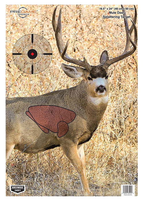 Birchwood Casey 35402 Pregame  Mule Deer Paper Target 16.50" x 24" 3 Per Pkg