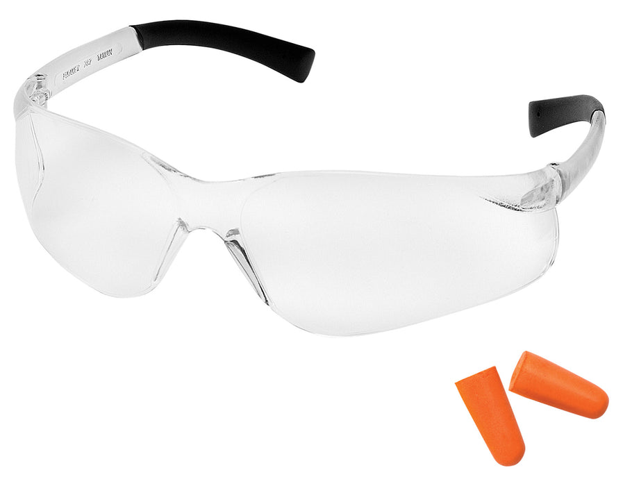 Pyramex PYS2510SNDP Mini ZTEK Combo Youth Women Clear Lens Polycarbonate Wraparound