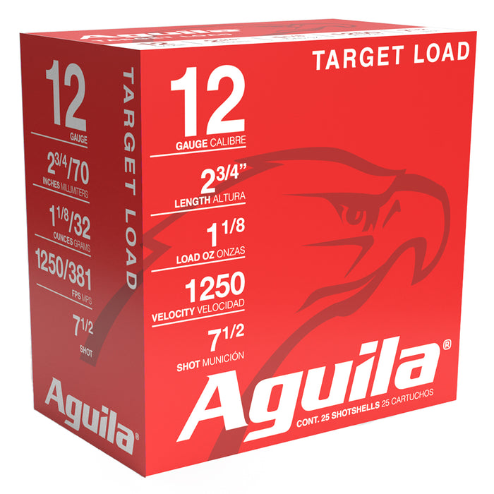 Aguila 1CHB1347 Target Load Competition 12Gauge 2.75" 1 1/8oz 7.5Shot 25 Per Box/10 Case