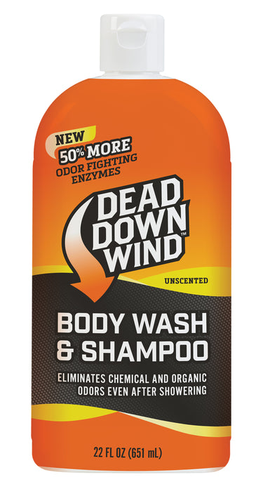 Dead Down Wind 122218 Shampoo/Body Wash  Odor Eliminator Unscented Scent 22oz Bottle