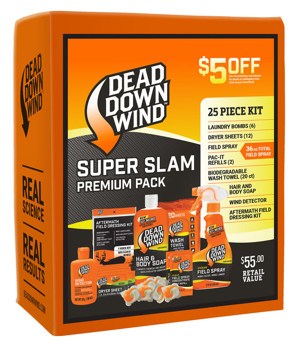 Dead Down Wind 208118 Super Slam Premium Kit  Odor Eliminator Unscented Scent 25 Piece