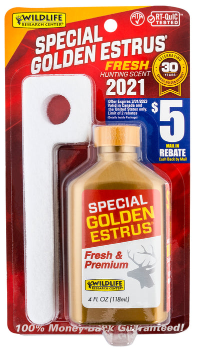 Wildlife Research 4054 Special Golden Estrus Buck Lure Deer Attractant Doe In Estrus Scent 4 oz Bottle