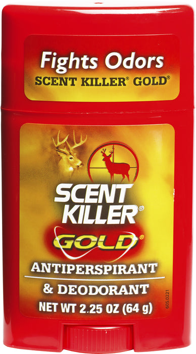 Wildlife Research 1247 Scent Killer Gold Antiperspirant & Deodorant Odor Eliminator Odorless Scent 2.25 oz Stick