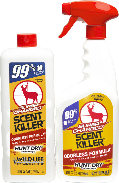 Wildlife Research 559 Super Charged Scent Killer Combo Odor Eliminator, Odorless Scent 24 oz Trigger Spray