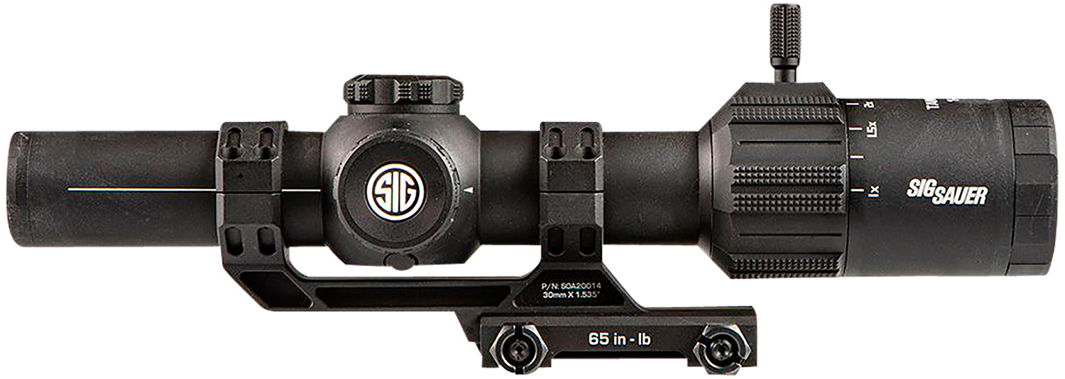 Sig Sauer Electro-Optics SOT61000 Tango-MSR LPVO Black 1-6x24mm, 30mm Tube Illuminated BDC6 Reticle Features Throw Lever & ALPHA-MSR Mount