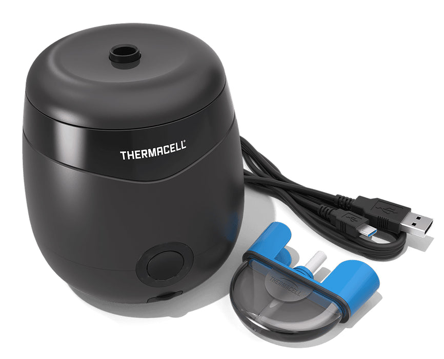 Thermacell E55X E-Series Rechargeable Repeller Charcoal Gray Effective 20 ft Odorless Scent Repels Mosquito Effective Up to 12 hrs