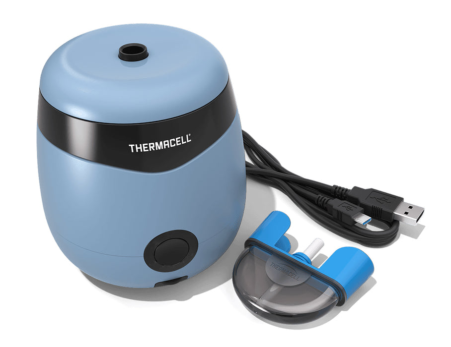 Thermacell E55B E-Series Rechargeable Repeller Light Blue Effective 20 ft Odorless Scent Repels Mosquito Effective Up to 12 hrs