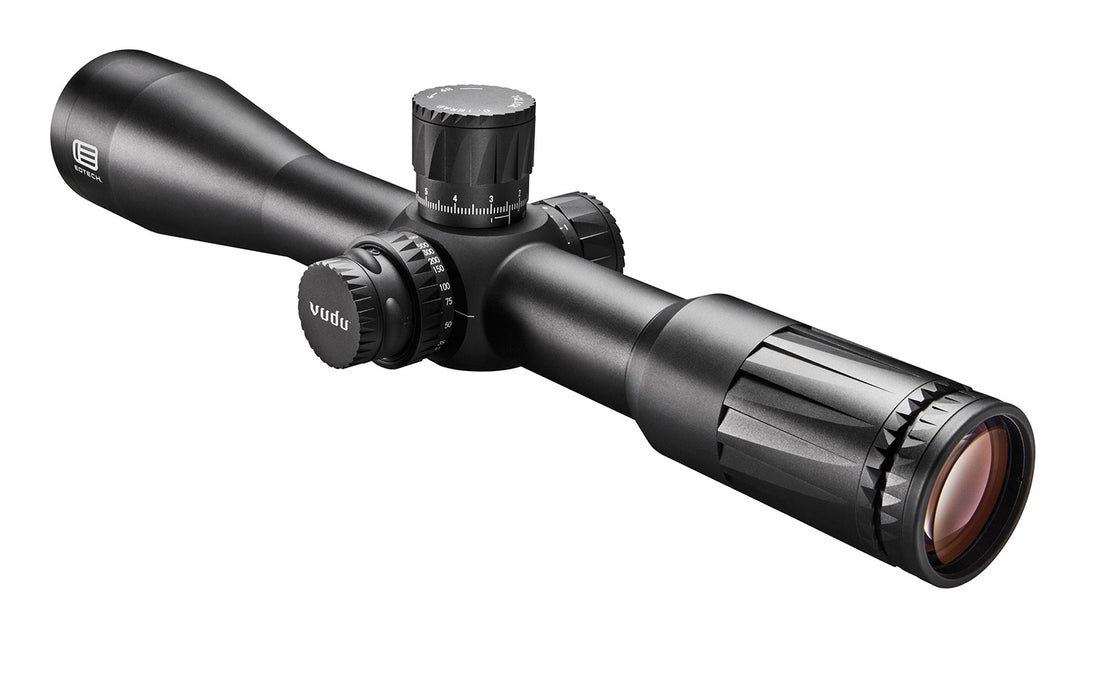 Eotech VDU318FFH59 Vudu FFP Black Anodized 3.5-18x50mm 34mm Tube Illuminated Horus H59 MRAD Reticle Features Throw Lever