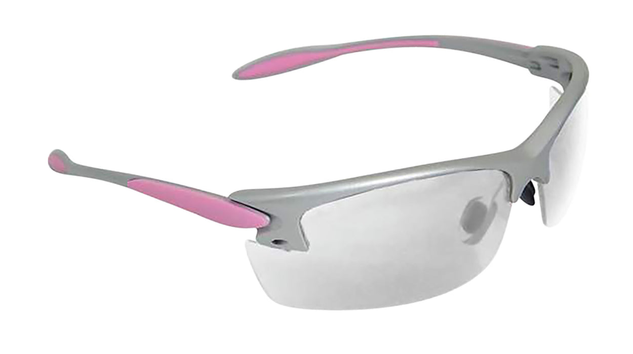 Radians PG0810CS Ladies Range Eyewear Women Clear Lens Gray with Coral Accents Frame