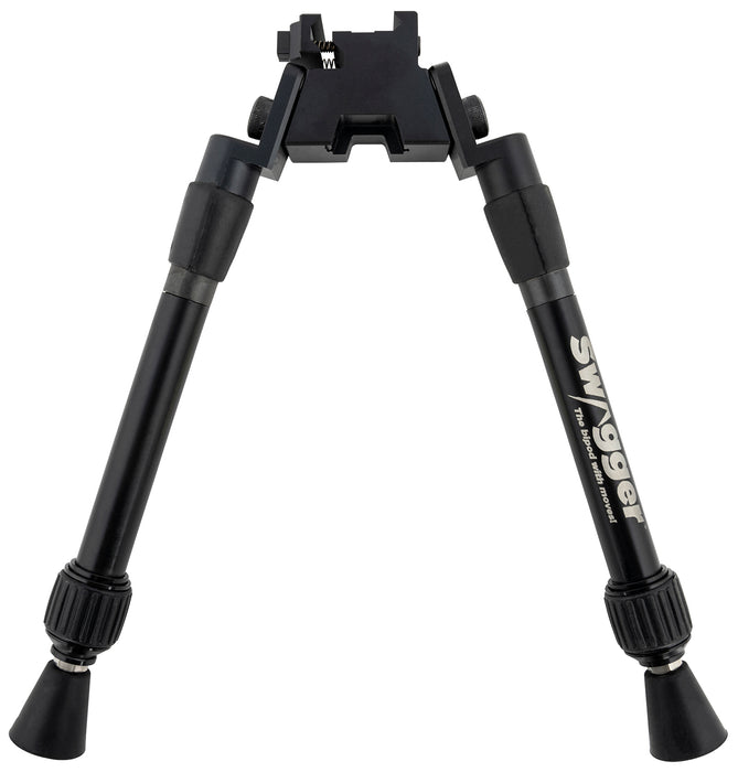 Swagger SWAGBPSEA12 Sea12 Extreme Angle Bipod with Black Finish, Picatinny Attachment & 9-12" Vertical Adjustment